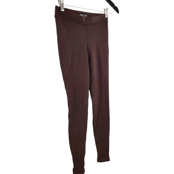 VINCE Stretch Pants Brown Stretch Classic soft High-rise Leggings Luxury - Picture 5 of 11
